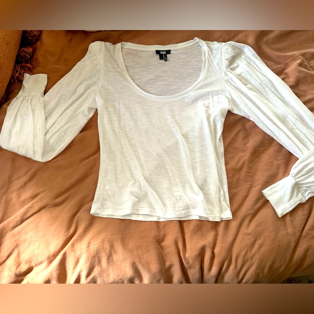 Paige Sylvie Scoop Neck Long Sleeve Tee